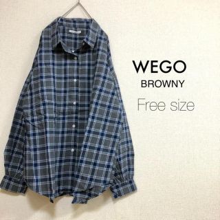 ウィゴー(WEGO)のWEGO BROWNY⭐️新品⭐️ビッグシャツ チェック グレー(シャツ/ブラウス(長袖/七分))