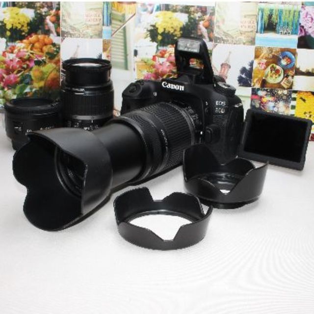 Canon - ❤️予備バッテリー付き❤️Canon EOS 80D 手振れ補正ダブル+神単焦点