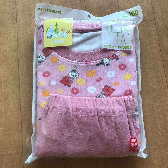 UNIQLO(ユニクロ)の新品　ユニクロ　パジャマ　ムーミン 100 キッズ/ベビー/マタニティのキッズ服女の子用(90cm~)(パジャマ)の商品写真