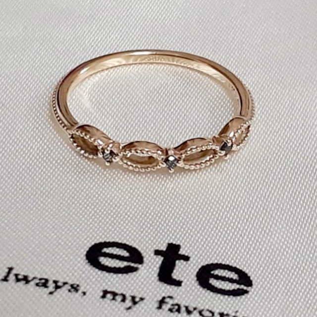 ete(エテ)のete   ドレスリング  ブラックダイヤ  美品 (週末お値下中) レディースのアクセサリー(リング(指輪))の商品写真