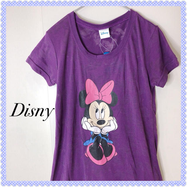 Disney(ディズニー)のディズニー⭐︎新品⭐︎ミニーTシャツ⭐︎パープル レディースのトップス(Tシャツ(半袖/袖なし))の商品写真