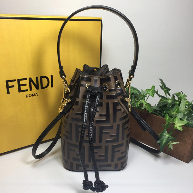 定価22万✨レア✨Sランク✨FENDI モントレゾール　ミニ　ズッカ素材レザー