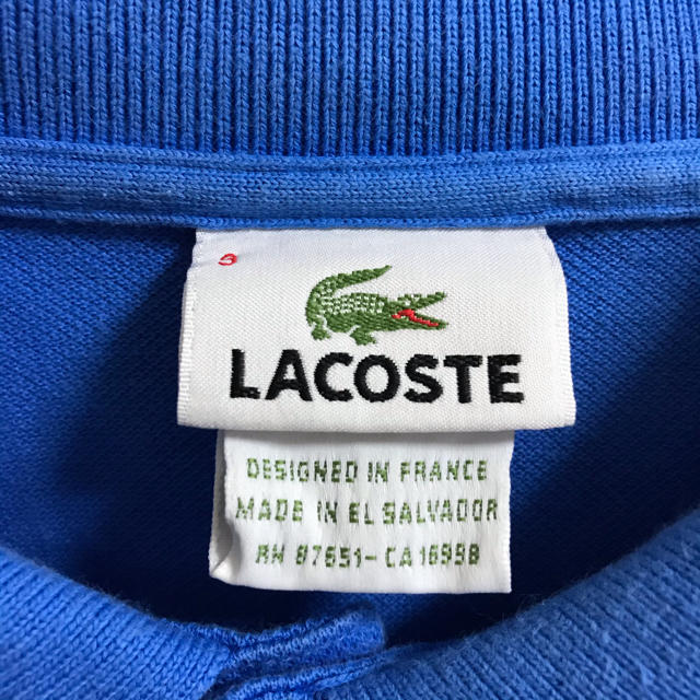 LACOSTE(ラコステ)の【古着　LACOSTE】ポロシャツ　ブルー　オーバーサイズ メンズのトップス(ポロシャツ)の商品写真