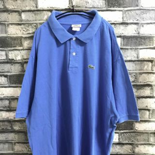 ラコステ(LACOSTE)の【古着　LACOSTE】ポロシャツ　ブルー　オーバーサイズ(ポロシャツ)