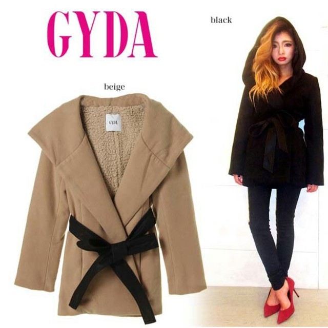 GYDA(ジェイダ)のGYDA ｶﾞｳﾝﾌｰﾄﾞｺｰﾄ★ レディースのジャケット/アウター(モッズコート)の商品写真