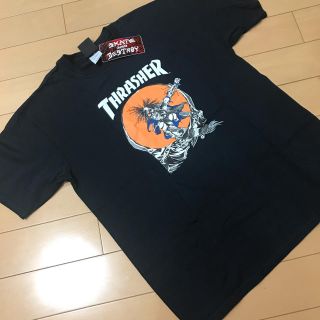 スラッシャー(THRASHER)のスラッシャーTシャツ　PUSHEAD Lサイズ　新品ステッカー付き(Tシャツ/カットソー(半袖/袖なし))