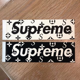 シュプリーム SUPREME ステッカー モノグラム 白 黒