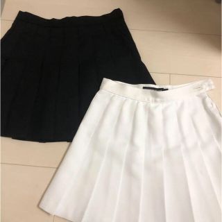 アメリカンアパレル(American Apparel)のテニススカート　黒　白(ミニスカート)