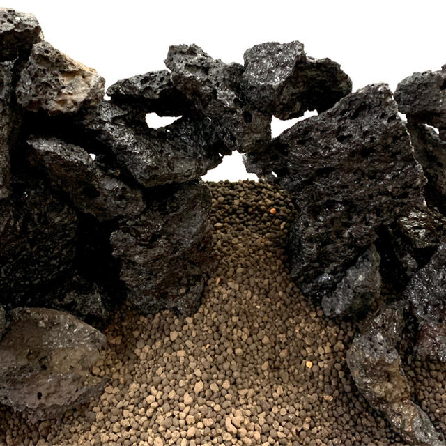 高濾過 溶岩石 10kg 50-100㎜ 黒 水槽 アクアリウム パルダリウム
