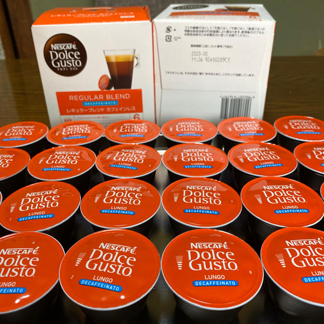 Nestle(ネスレ)の【Cセット】レギュラーブレンド カフェインレス 24カプセル ドルチェグスト 食品/飲料/酒の飲料(コーヒー)の商品写真