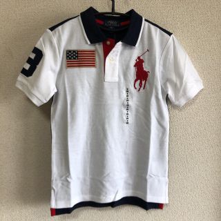 ラルフローレン(Ralph Lauren)の新品　ラルフローレン  S/140cm 白&紺色ポロシャツ (ジャケット/上着)