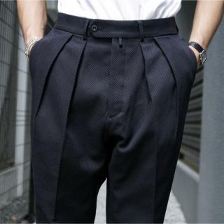 コモリ(COMOLI)のNEAT ニート Cotton Kersey Tapaerd NAVY(スラックス)