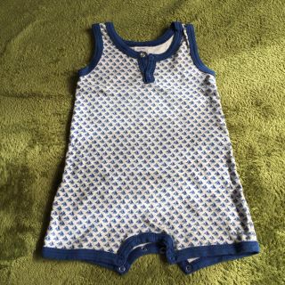 プチバトー(PETIT BATEAU)のヨット柄ノースリーブロンパース74㎝(ロンパース)