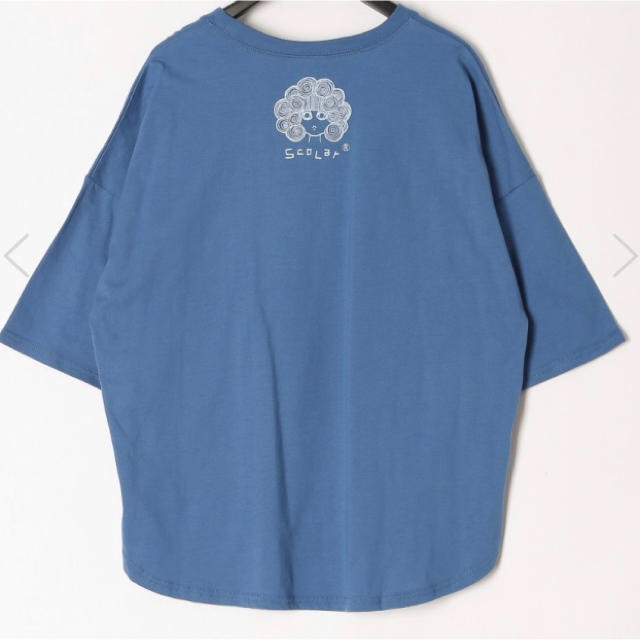 ScoLar(スカラー)の【新品】ScoLar アニマル花柄Tシャツブルー レディースのトップス(Tシャツ(半袖/袖なし))の商品写真