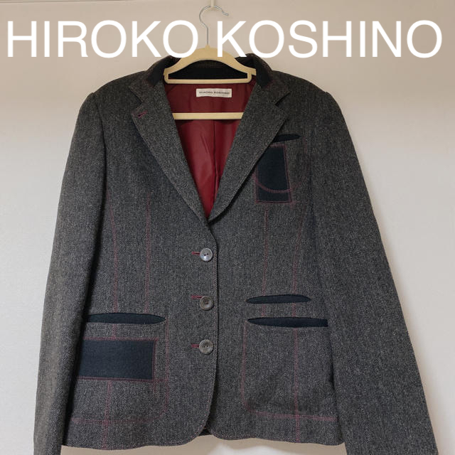 HIROKO KOSHINO - 美品！HIROKO KOSHINO ジャケット ブラック ｻｲｽﾞ38の ...