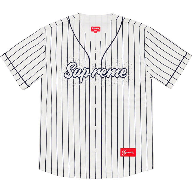 Supreme Rhinestone Baseballトップス