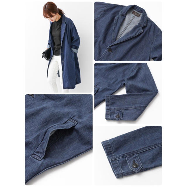 URBAN RESEARCH DOORS(アーバンリサーチドアーズ)のURBAN RESEARCH DOORS WOMEN デニムチェスターコート レディースのジャケット/アウター(チェスターコート)の商品写真