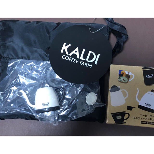 KALDI(カルディ)のカルディ　エコバッグ＆ミニチュアフィギュア レディースのバッグ(エコバッグ)の商品写真
