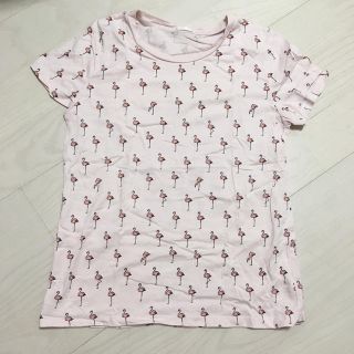 ジーユー(GU)のGU ピンク フラミンゴ柄 Tシャツ ジーユー(Tシャツ(半袖/袖なし))