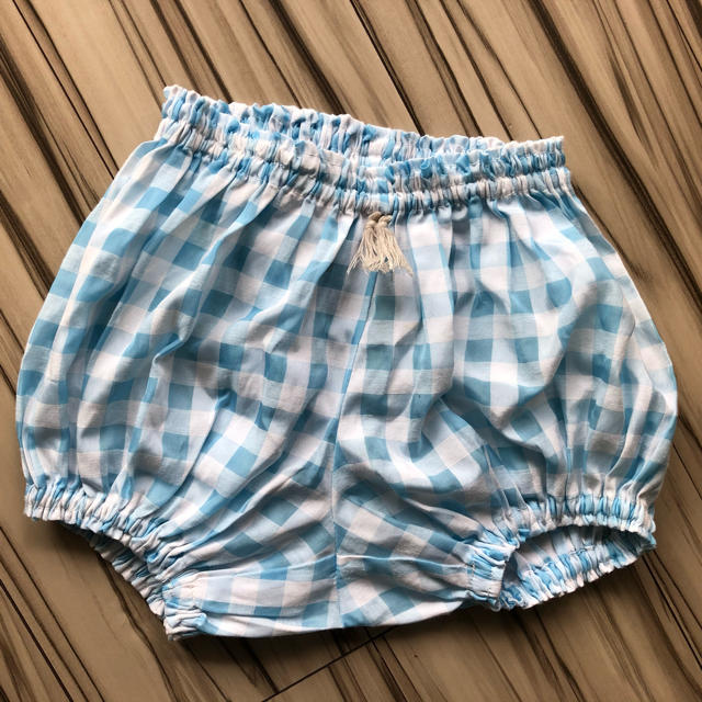 MARLMARLブルマ　ブルーチェック キッズ/ベビー/マタニティのベビー服(~85cm)(パンツ)の商品写真