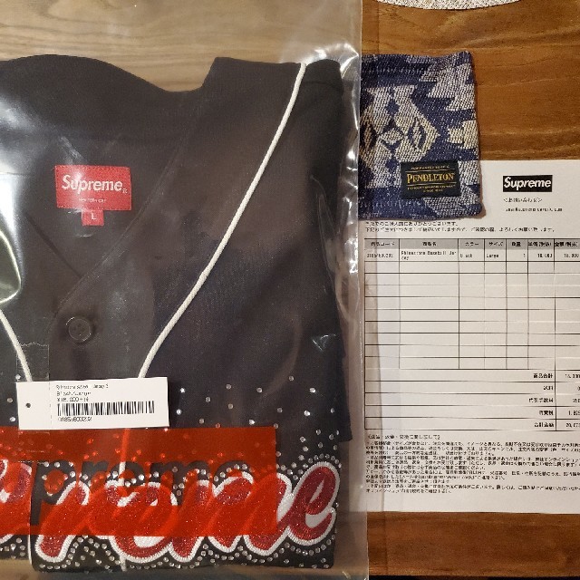 Supreme(シュプリーム)のSupreme Rhinestone Baseball Jersey L 新品 メンズのジャケット/アウター(その他)の商品写真