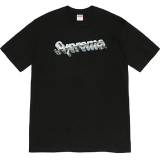 シュプリーム(Supreme)のSupreme chrome logo Tee 黒 L Tシャツ 20ss(Tシャツ/カットソー(半袖/袖なし))