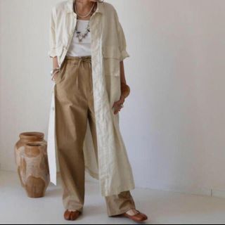 ドゥーズィエムクラス(DEUXIEME CLASSE)のArgue MILITARY COTTON LINEN LONG JACKET(ミリタリージャケット)