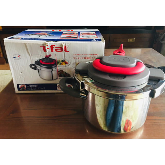 T-fal - T-fal 圧力鍋 4L（チェリーピンク）の通販 by てる's shop｜ティファールならラクマ