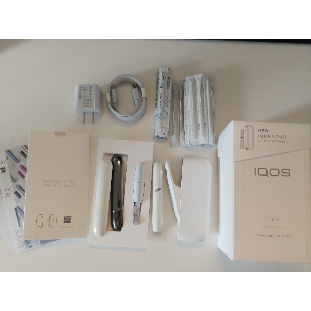 IQOS 3 DUO☆ホワイト☆2本連続吸いO