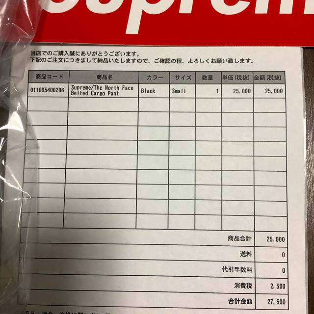 Supreme(シュプリーム)のS supreme north face belted cargo pant メンズのパンツ(ワークパンツ/カーゴパンツ)の商品写真