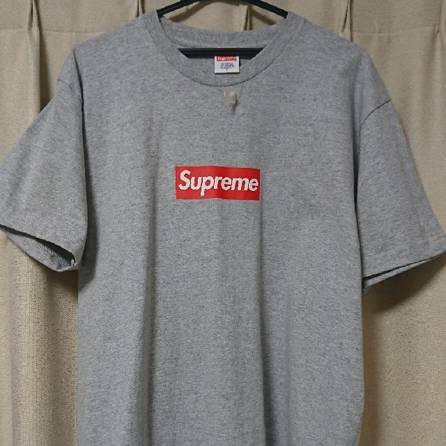 supreme box logo tee glay