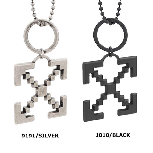 OFF-WHITE(オフホワイト)のOFF-WHITE オフホワイト　クロスネックレス CROSS ブラック メンズのアクセサリー(ネックレス)の商品写真