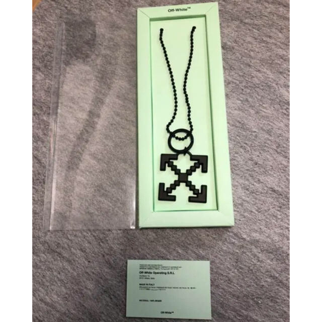 OFF-WHITE - OFF-WHITE オフホワイト クロスネックレス CROSS ブラック