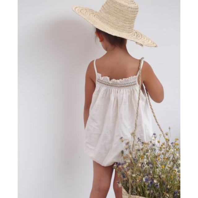 Liilu -Smock Romper Cru Natural