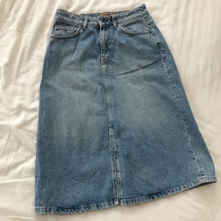 ザラ(ZARA)のzara  デニムスカート(ひざ丈スカート)