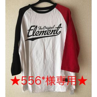 エレメント(ELEMENT)のELEMENT ロンT 白×赤×黒 Lサイズ(Tシャツ/カットソー(七分/長袖))