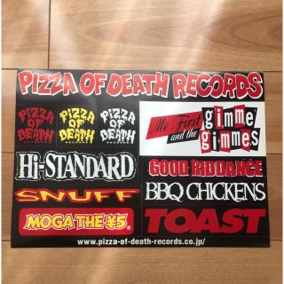 ハイスタンダード(HIGH!STANDARD)のPIZZA OF DEATH RECORDS  非売品 ステッカー (ミュージシャン)