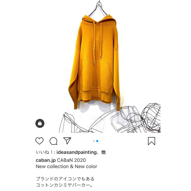 トップスCABaN キャバン コットンカシミヤパーカー size XL