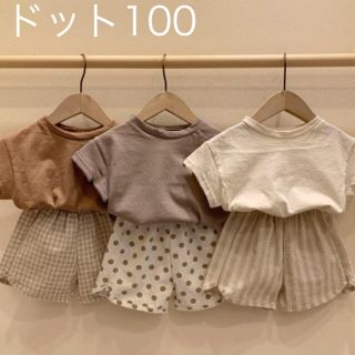 韓国子供服　ショートパンツ　ドット100 (パンツ/スパッツ)