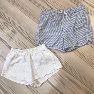 ザラキッズ(ZARA KIDS)の美品！【ZARA】【H＆M】ショートパンツ サイズ90 2枚セット！(パンツ/スパッツ)