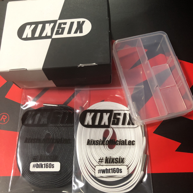 KIXSIX WAXED SHOELACE 160 シルバーチップ
