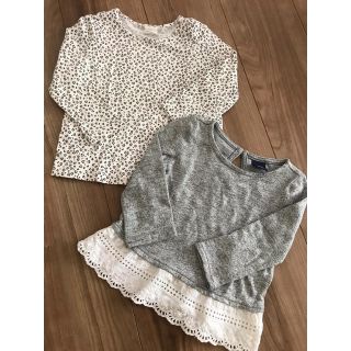 ベビーギャップ(babyGAP)の長袖Tシャツ2枚セット＋ドットスカート(Ｔシャツ)