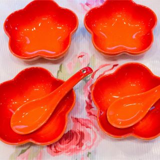 ルクルーゼ(LE CREUSET)のル・クルーゼ フラワーオレンジ(食器)