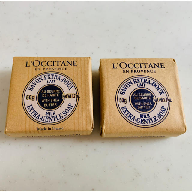L'OCCITANE(ロクシタン)のロクシタン 石鹸 ミルク 50g 2個 コスメ/美容のボディケア(ボディソープ/石鹸)の商品写真