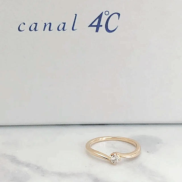 4℃(ヨンドシー)の美品 Canal４℃ カナルヨンドシー K18 ダイヤモンドリング レディースのアクセサリー(リング(指輪))の商品写真