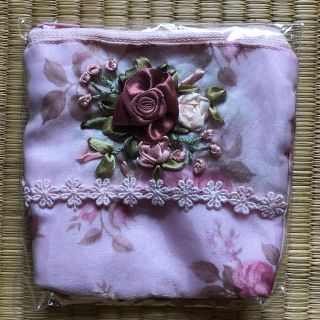 ポケット ティッシュ ケース 薔薇柄(ポーチ)