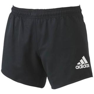 アディダス(adidas)の新品 Sサイズ adidas ラグビーパンツ・ラグビーショーツ 黒X白 (ラグビー)