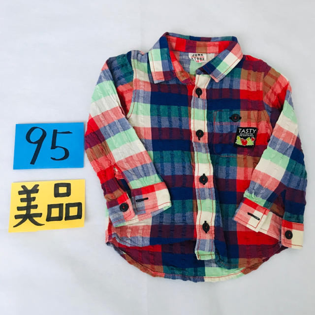 JUNK STORE(ジャンクストアー)の☆美品　ジャンクストア　95 キッズ/ベビー/マタニティのキッズ服男の子用(90cm~)(ブラウス)の商品写真