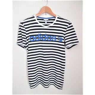 アディダス(adidas)の☆adidas アディダス ボーダー柄 ビッグロゴ Tシャツ/Ｍ☆完売モデル(Tシャツ/カットソー(半袖/袖なし))