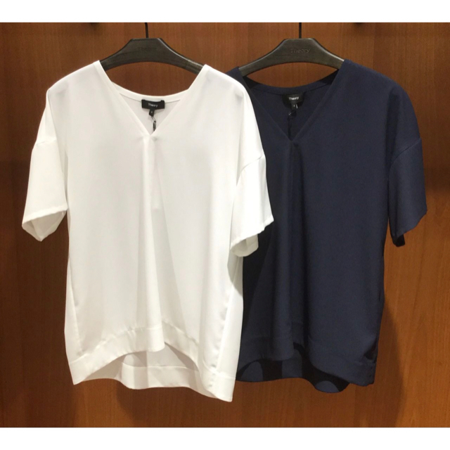 theory(セオリー)のTheory 19ss 半袖ブラウス アイボリー レディースのトップス(シャツ/ブラウス(半袖/袖なし))の商品写真